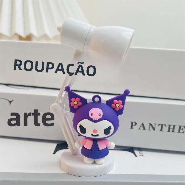 Imagem de Luminária de Mesa Kawaii Kuromi, Melody e Cinnamoroll - 10cm - Ideal para Presentes de Aniversário