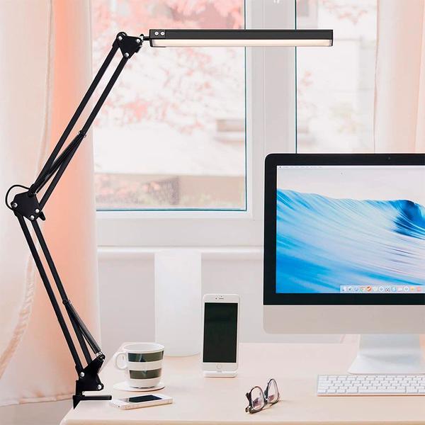 Luminária de Mesa LED Articulada com Clip - ANIMO SHOP Imagem de Luminária de Mesa LED Articulada com Clip