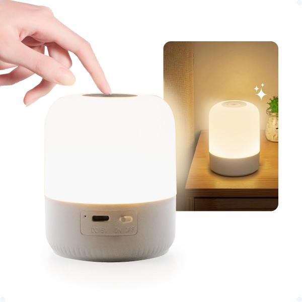 Luminaria De Mesa Recarregável Para Quarto Sala Corredor Led - Hxt Luminaria De Mesa Recarregável Para Quarto Sala Corredor Led - Hxt