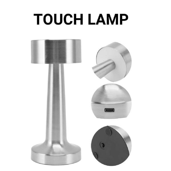 Imagem de Luminária de Mesa Touch Recarregável 3 Níveis Luz LED Luxo