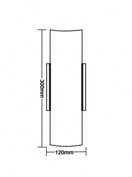 Imagem de Luminária de Parede Arandela Vidro Fosco Embaú 30cm E27 - Taschibra