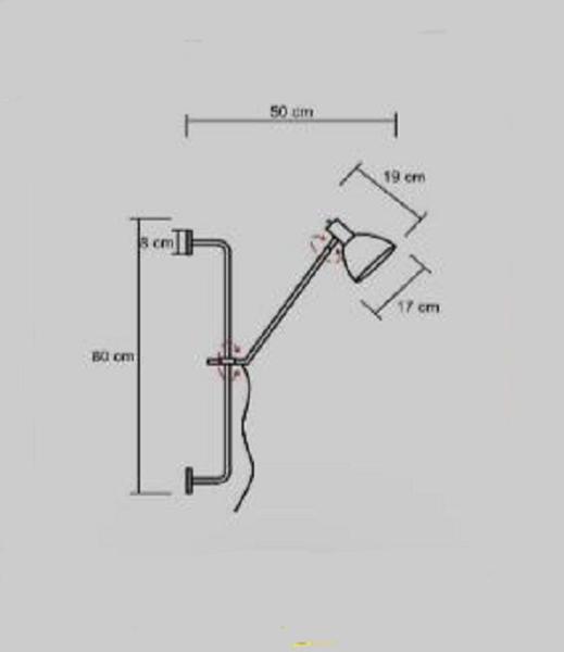 Imagem de Luminária De Parede Cupula Pio Preta 1 Lamp. E27 - All Lux