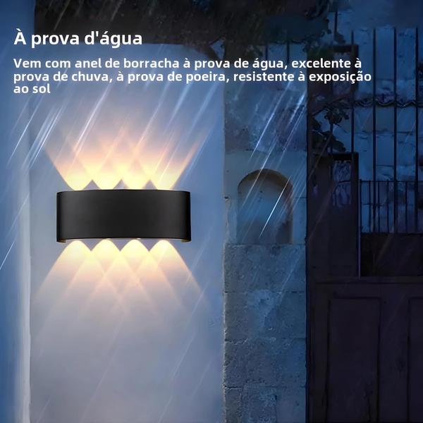 Imagem de Luminária de Parede LED Moderna - Interna e Externa - 2W a 10W - Branca e Preta