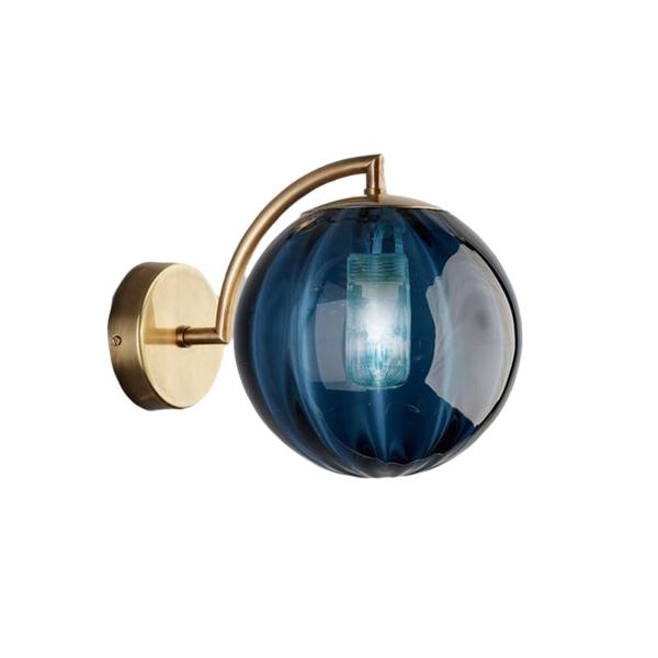 Luminária de parede Wokex Aisle Color Glass Ball Stined Glass Blue Imagem de Luminária de parede Wokex Aisle Color Glass Ball Stined Glass Blue