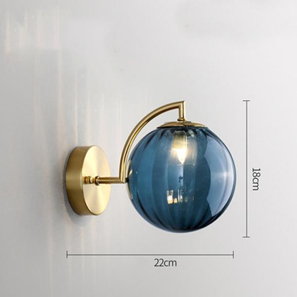 Luminária de parede Wokex Aisle Color Glass Ball Stined Glass Blue Imagem de Luminária de parede Wokex Aisle Color Glass Ball Stined Glass Blue