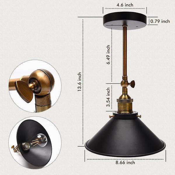 Imagem de Luminária de parede Wokex Rural Wind Attic Retro Brass Metal E27 110V/