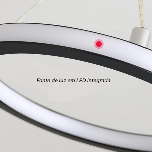 Imagem de Luminária De Teto Pendente Led Moderna Lustre para Corredor Sala Quarto Cozinha