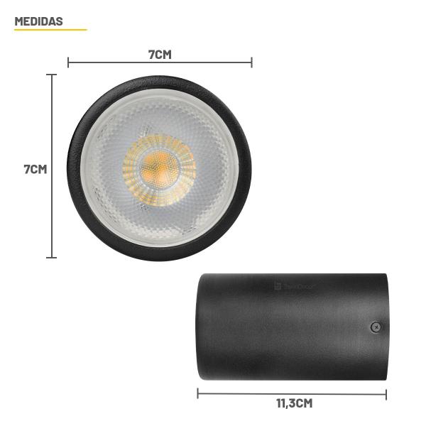 Imagem de Luminária de Teto Plafon Taschibra Cannon Sobrepor Par20 Autovolt