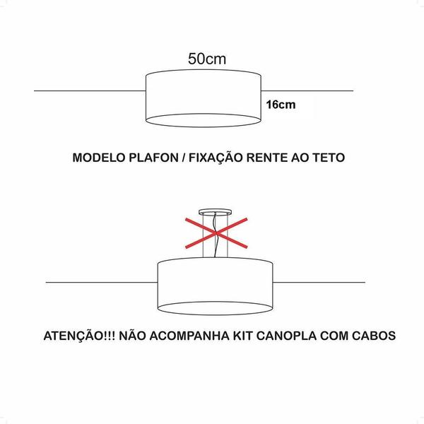 Imagem de Luminária De Teto Plafon Trama Cúpula Dupla Bronze 50X16