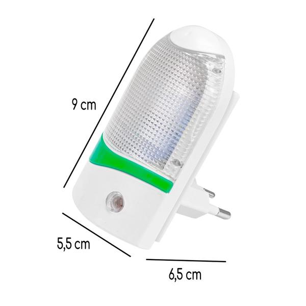 Imagem de Luminaria De Tomada Luz Noturna Abajur De Parede Sensor Led