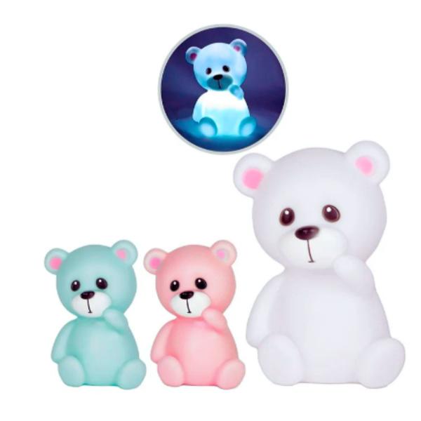 Imagem de Luminária de Urso Abajur Infantil Baby Mesa Decoração Baby