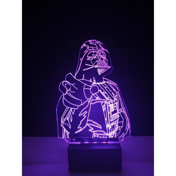 Imagem de Luminária Decorativa Abajur Led Darth Vader Personalizada