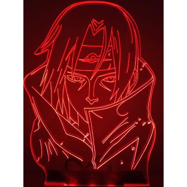 Imagem de Luminária Decorativa Abajur Led Itachi Uchiha Personalizada