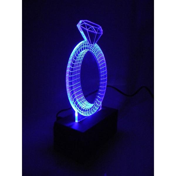 Imagem de Luminária Decorativa Abajur Led Noivado Personalizada Nome