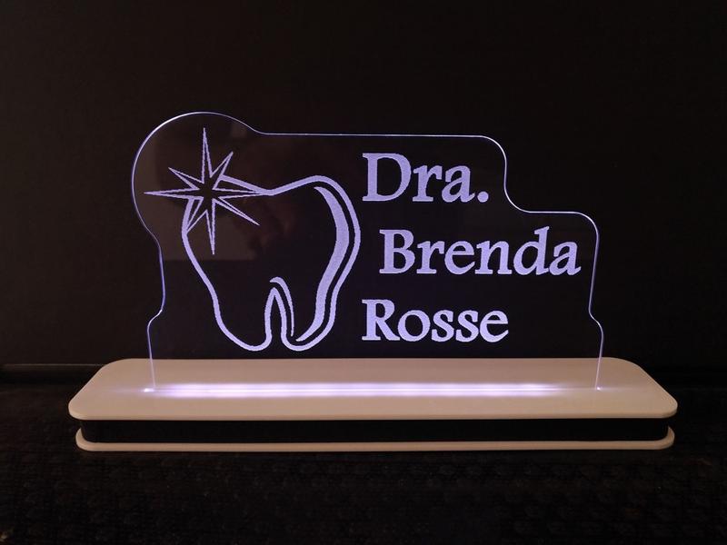 Luminária Decorativa com LED Dentista Dente - Hobbies do Ofício Imagem de Luminária Decorativa com LED Dentista Dente