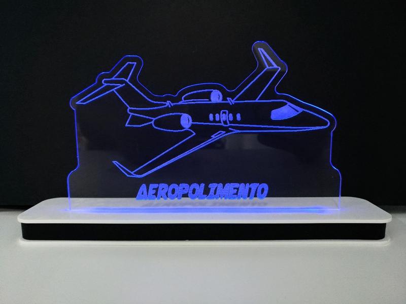 Luminária Decorativa com LED Learjet 40x - Hobbies do Ofício Imagem de Luminária Decorativa com LED Learjet 40x