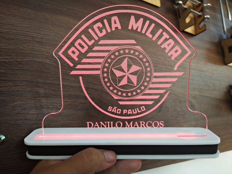 Imagem de Luminária Decorativa com LED Polícia Militar SP