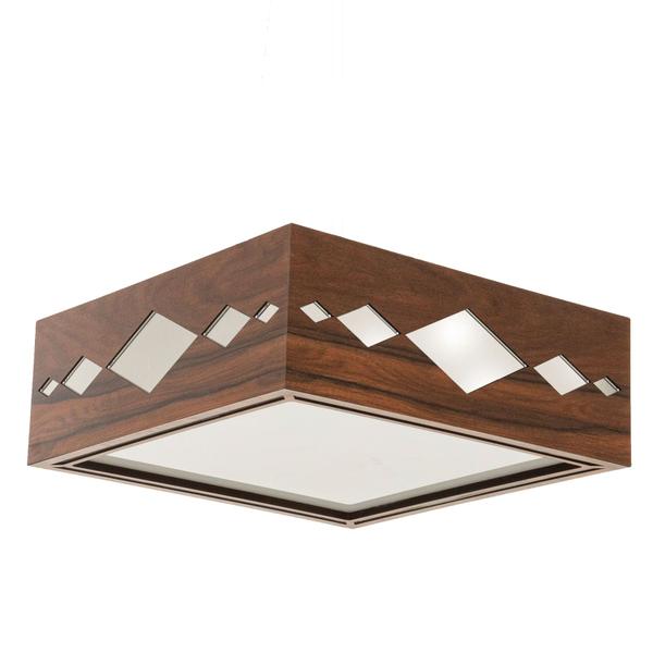 Imagem de Luminária Decorativa Madeira Plafon Maresias Mirror 40cm