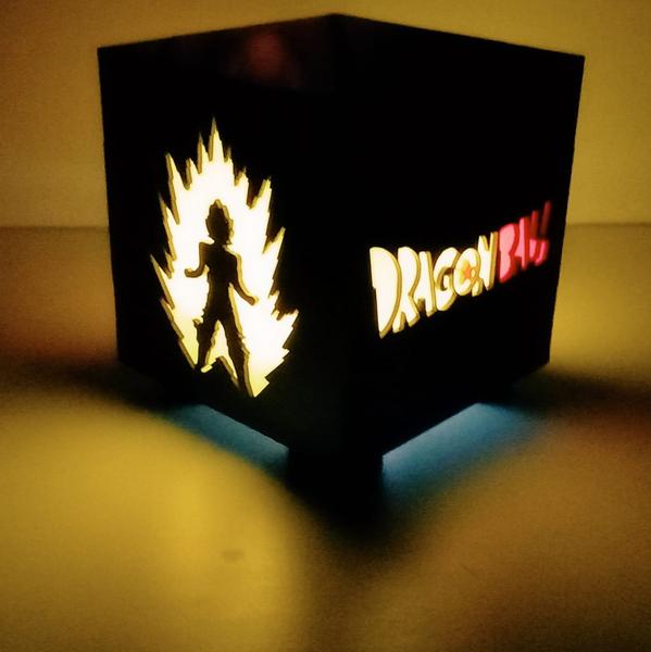 Imagem de Luminária Dragon Ball de Mesa ou Cabeceira DBZ Preto Luminaria