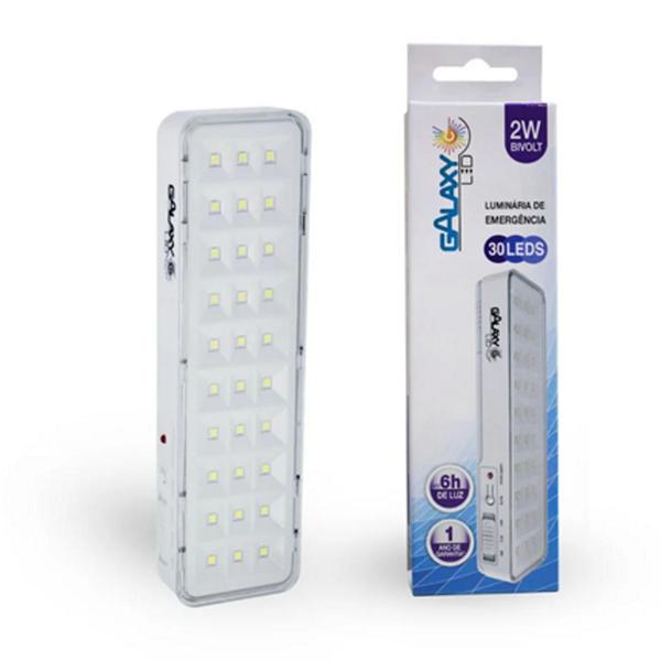 Luminaria emergencia 2w biv 30 leds galaxy Imagem de Luminaria emergencia 2w biv 30 leds galaxy