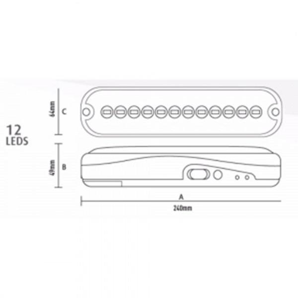 Imagem de Luminaria Emergencia 6 LEDS Com Pilha Recarregavel OUROLUX