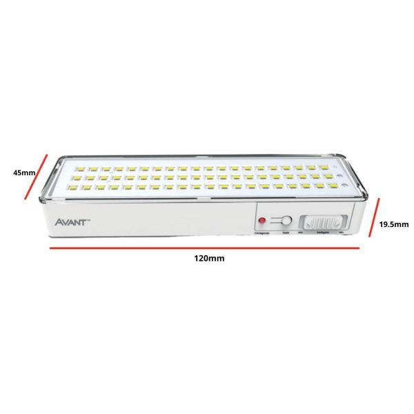 Imagem de Luminária Emergência Led Barra Avant 1W 6000K Branca 5 Und