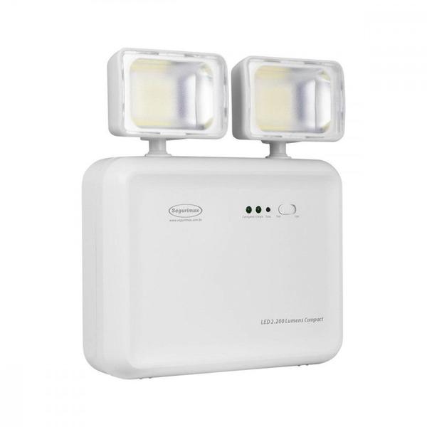 Imagem de Luminaria Emergencia Led Segurimax 2200 Lumens 2 Farois Compact  42482