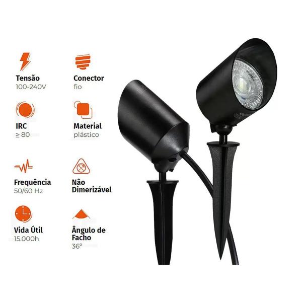 Imagem de Luminária Espeto Jardim Led 5w Luz Verde Black & Decker