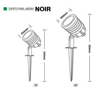 Imagem de Luminaria Espeto P/jardim Mr11 LED 3w Autovolt 6500k Taschib