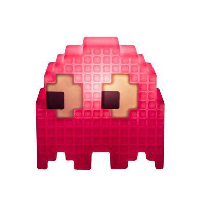 Imagem de Luminária Fantasminha Pacman Rosa - Pinky + Lâmpada de Led