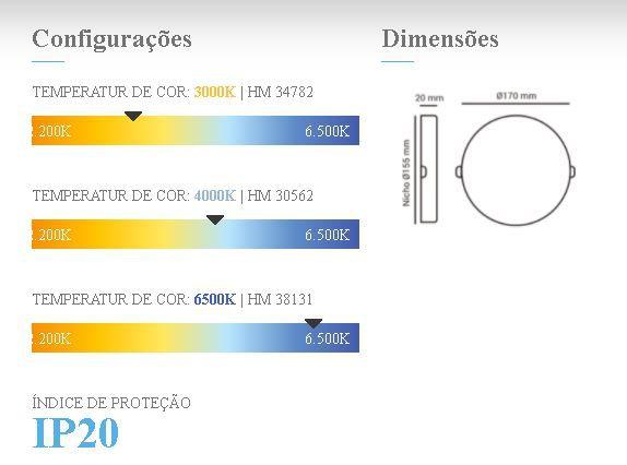 Imagem de Luminária Frameless Borda Infinita Led 22W Quadrada ou Redonda