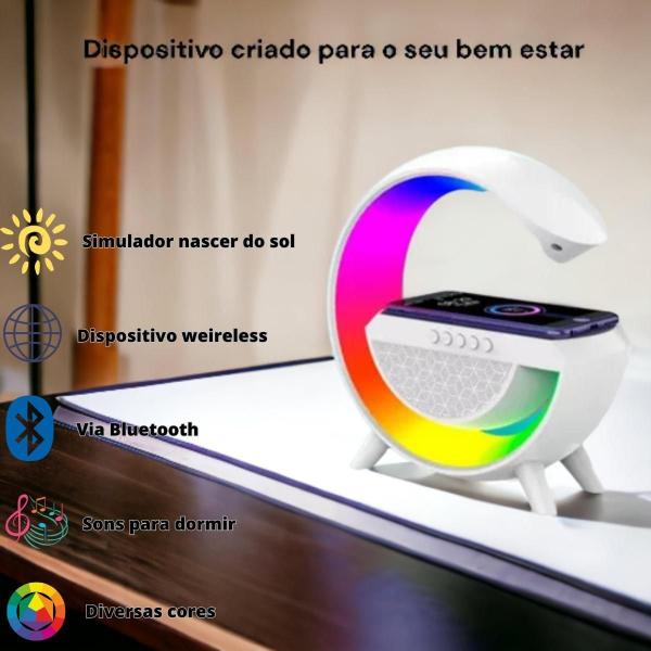 Imagem de Luminária G-Speaker RGB Wireless e Carregador 15W