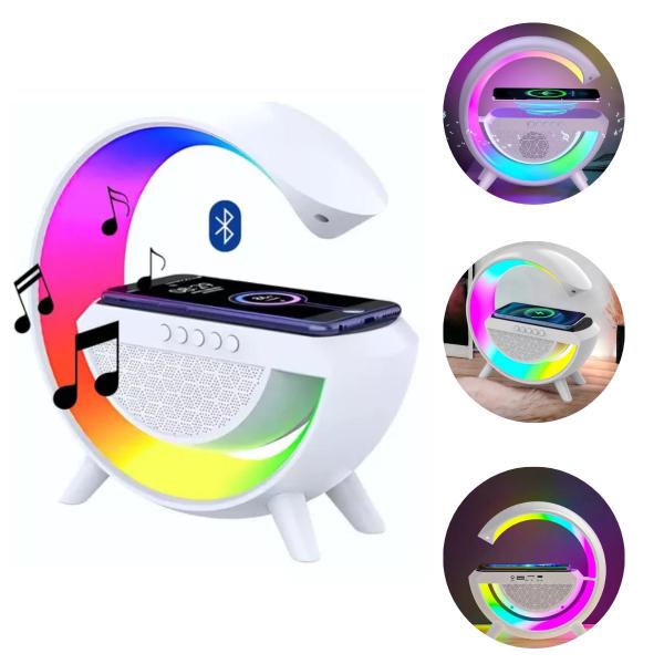 Luminária G-speaker Smart Station Rgb Wireless E Carregador - BLACKWATCH Imagem de Luminária G-speaker Smart Station Rgb Wireless E Carregador
