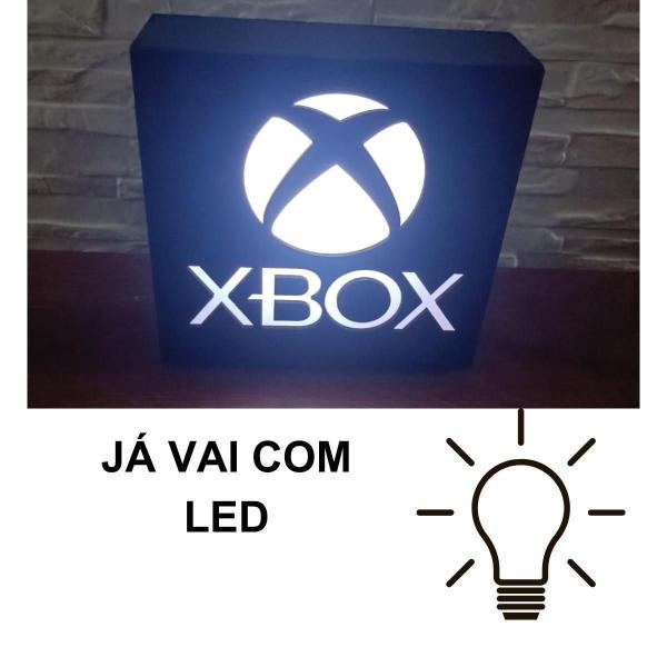 Imagem de Luminária Gamer Geek Icone Xb One, Series X Led Mdf