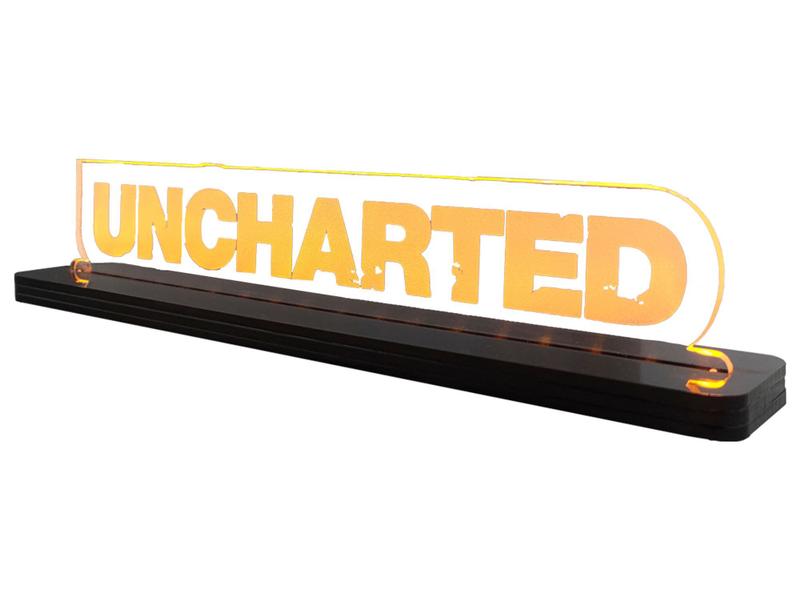 Imagem de Luminária Gamer Geek Uncharted - Acrílico - LED Laranja