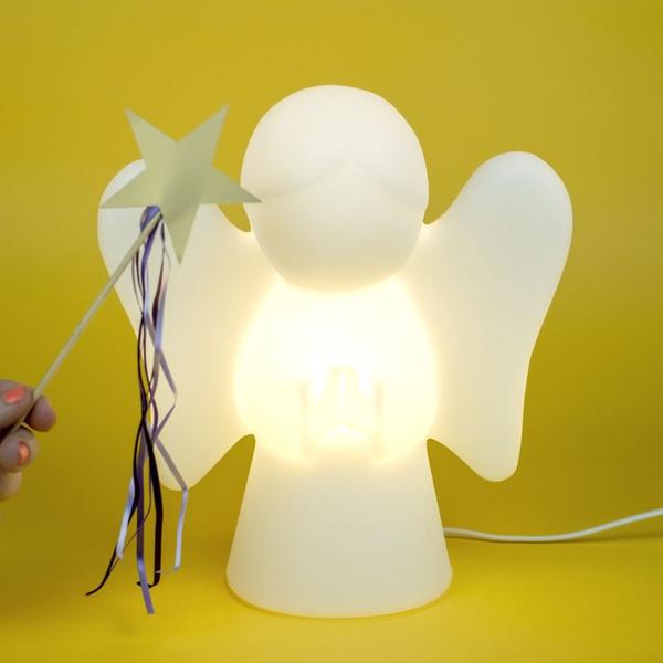 Imagem de Luminária Infantil Anjo da Guarda Usare Abajur Anjinho da Guarda com Lâmpada LED