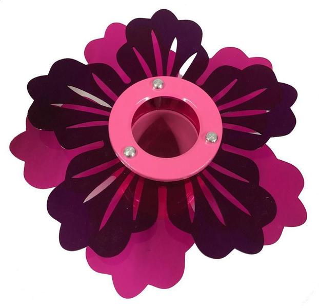 Imagem de Luminária Infantil Plafon - Flor Roxa E Rosa