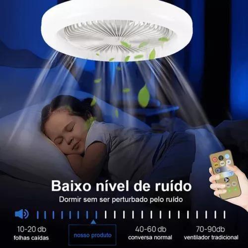 Imagem de Luminária Lâmpada De Teto Ventilador Led 3 Tipos De Luz