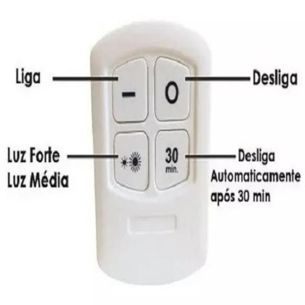 Imagem de Luminária Lâmpada Led Spot Sem Fio Portátil Controle Remoto para bancada