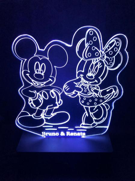 Imagem de Luminária Led 16 cores, Mickey, Minnie, Disney, Decoração, Infantil