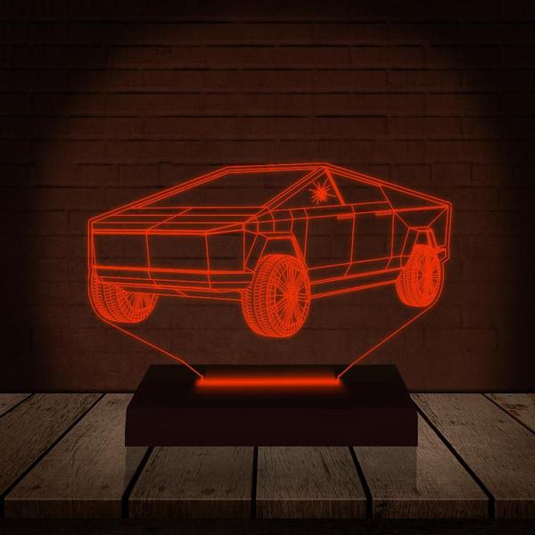 Imagem de Luminária Led 3D Carro Abajur 3 Presente Criativo Decoração