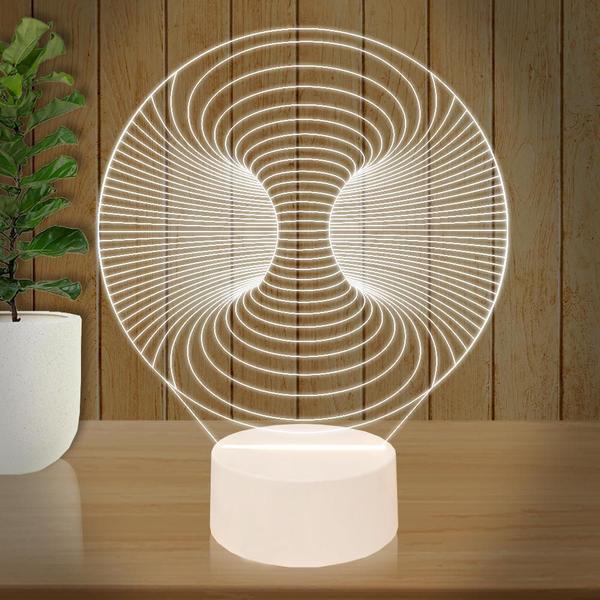 Imagem de Luminária Led 3D Circulo Esfera Abajur 2 