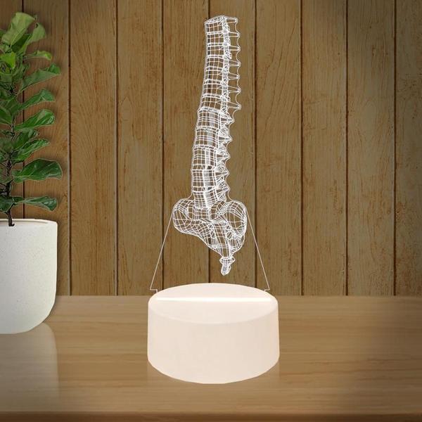 Imagem de Luminária Led 3d  Espinha Dorsal Ortopedista Médico  Abajur Presente Criativo Decoração