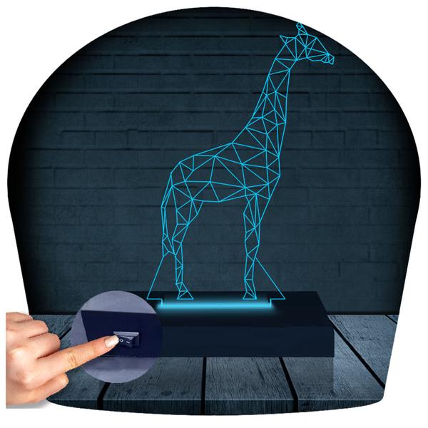 Imagem de Luminária Led 3d  Girafa  Abajur  2