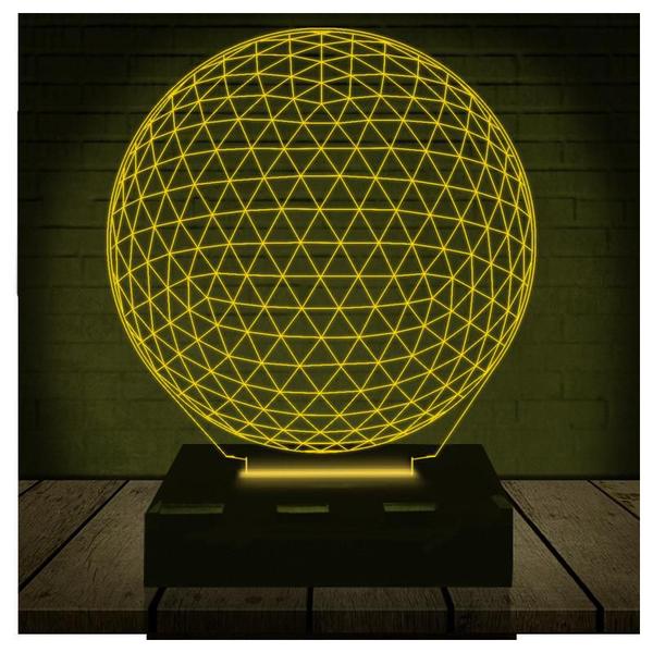 Imagem de Luminária Led 3D Globo Esfera Abajur 3