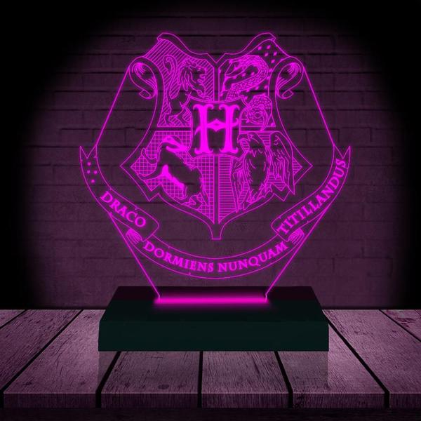 Imagem de Luminária Led 3D Harry Potter Abajur Hogwarts