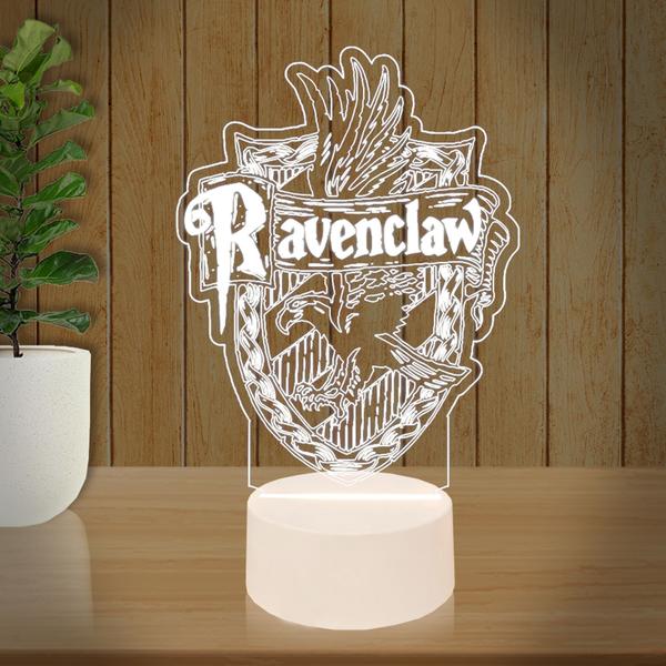 Luminária Led 3D Harry Potter Corvinal Ravenclaw Abajur Presente Criativo Decoração - 3D Fantasy Imagem de Luminária Led 3D Harry Potter Corvinal Ravenclaw Abajur Presente Criativo Decoração