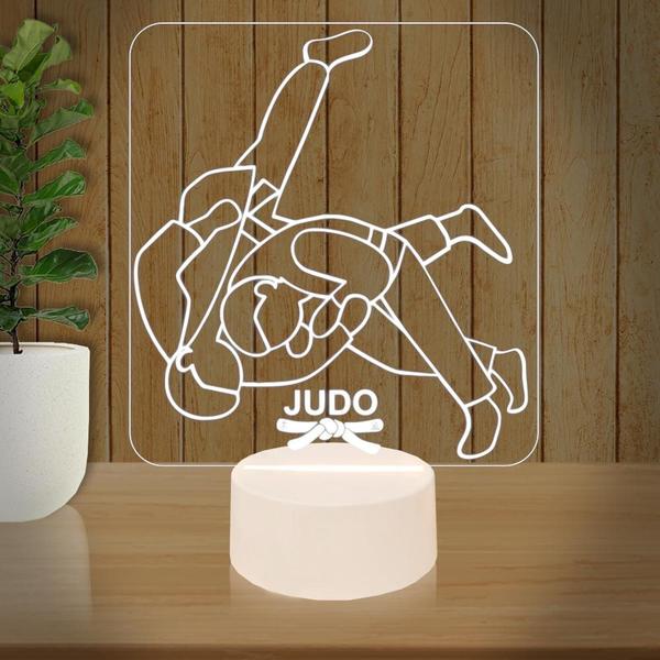 Imagem de Luminária Led 3d  Judo Luta  Abajur