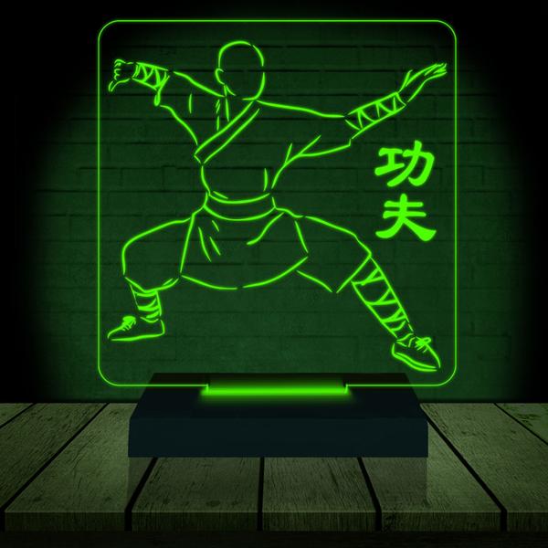 Imagem de Luminária Led 3d  Kung Fu Luta  Abajur