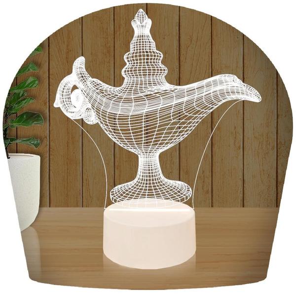Luminária Led 3D Lâmpada Abajur 3 - 3D Fantasy Imagem de Luminária Led 3D Lâmpada Abajur 3